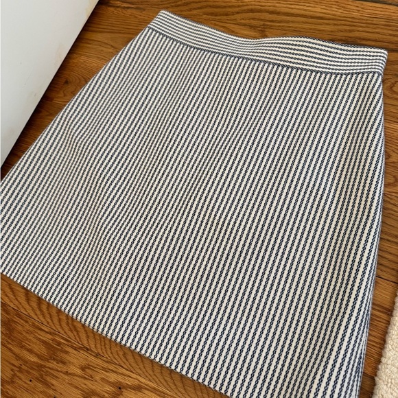 Theory Blue and White Striped Mini Skirt Size 6 - Picture 8 of 12